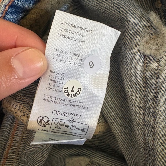 We The Free Moxie Pull-On Barrel Jeans Sz 29 Low Slung DrawstringFP Patch NWOT - Picture 7 of 13